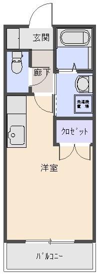 秋桜マンション(ワンルーム/4階)の間取り写真