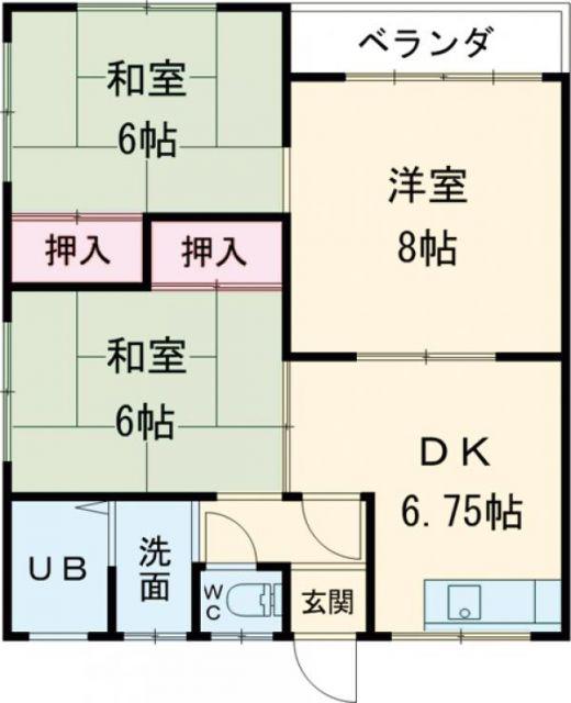 レグルスNUKI(3DK/1階)の間取り写真