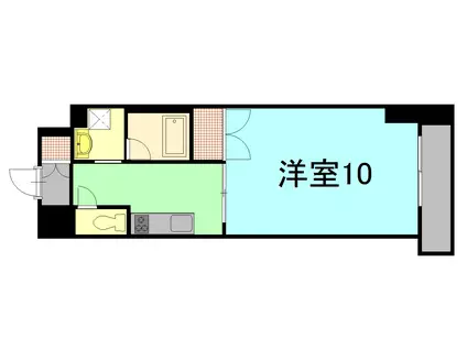 プレリュード段原(1K/5階)の間取り写真