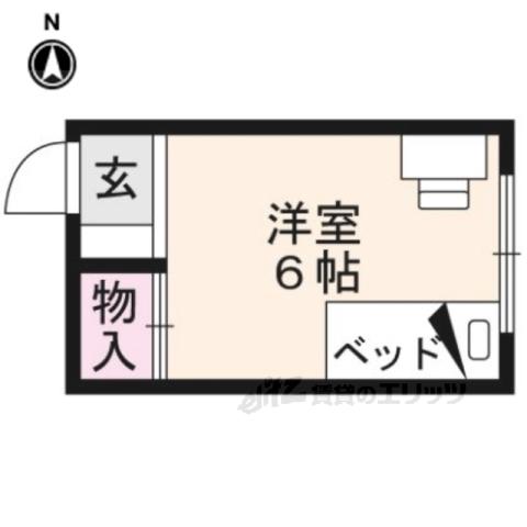 翠明アパート(ワンルーム/2階)の間取り写真