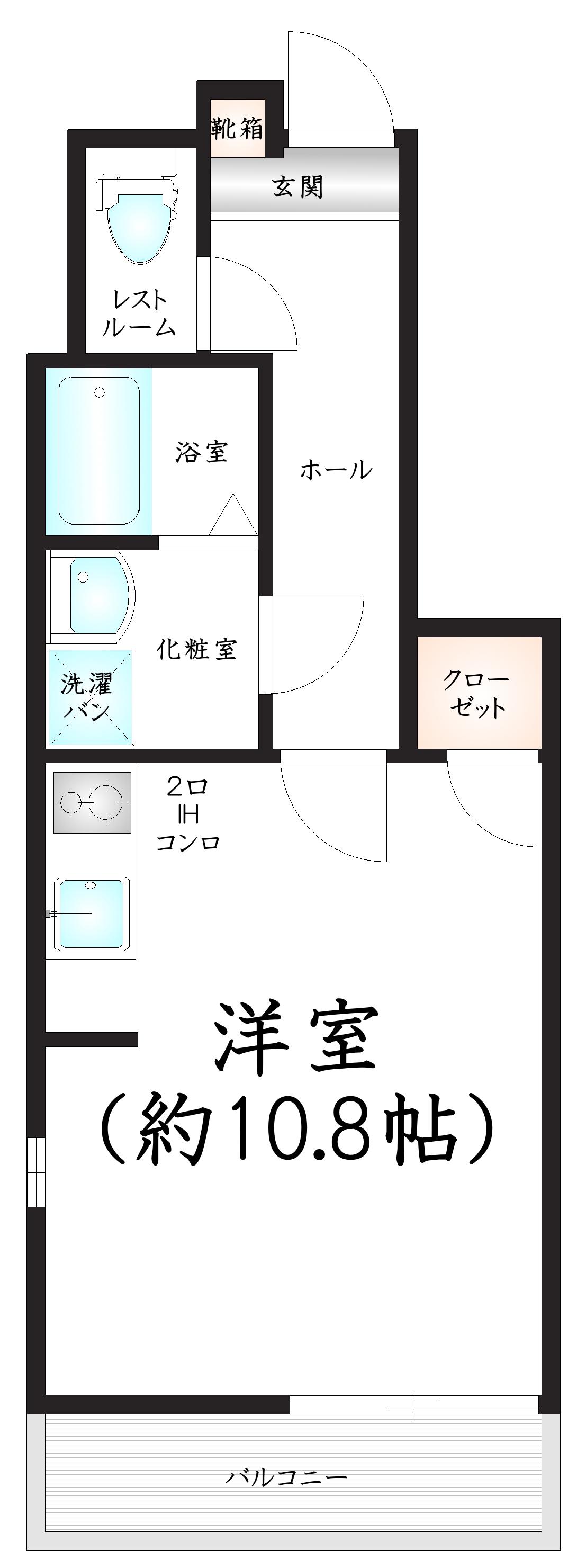 ジャルダンIII(ワンルーム/1階)の間取り写真
