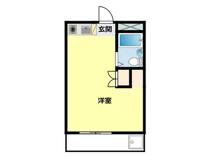 サンライズ48(ワンルーム/4階)の間取り写真