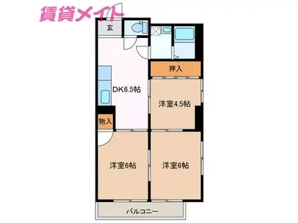 日永久志本ビル(3DK/3階)の間取り写真