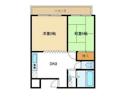 メゾン大和田(2LDK/2階)の間取り写真