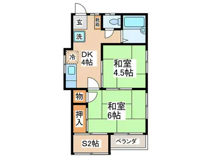 花椿C棟(2SDK/2階)の間取り写真