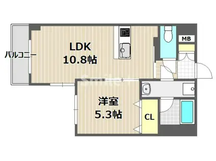 エスコパークヒルズ問屋町(1LDK/5階)の間取り写真