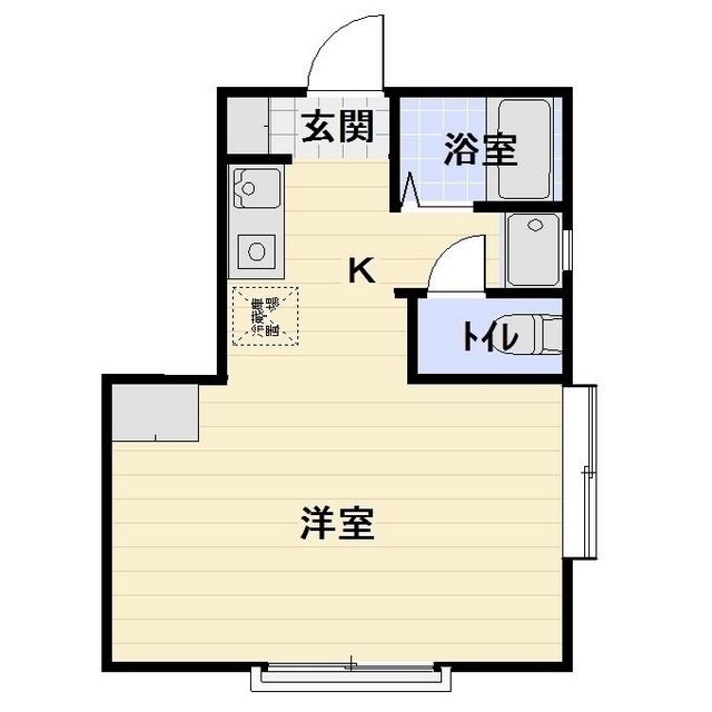 イーグルI(ワンルーム/1階)の間取り写真