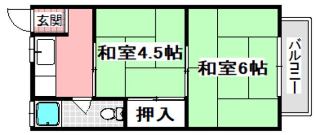 誠和ビル(2K/3階)の間取り写真