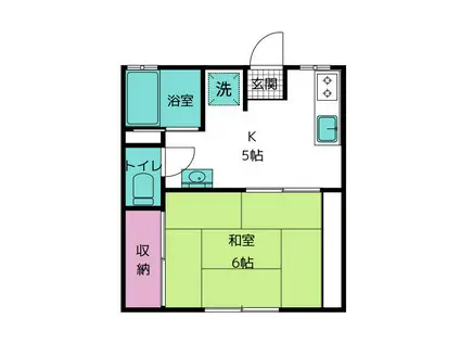ハイツアイザワ(1K/1階)の間取り写真