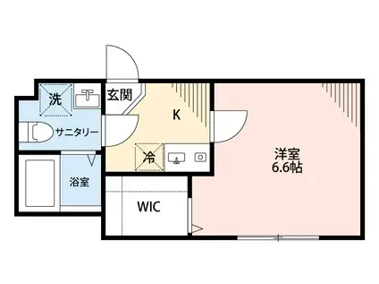 ルーチェ旭町(1K/2階)の間取り写真