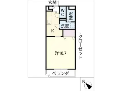 ルミエールハイム24(1K/3階)の間取り写真