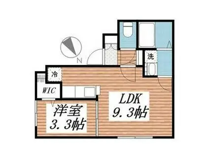 シャトン 北10条(1LDK/3階)の間取り写真