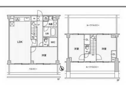 六本木デュープレックスエムズ(3LDK/5階)の間取り写真