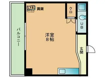 イーグルビル(ワンルーム/4階)の間取り写真