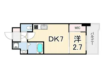 セレニテ神戸西エクラ(1DK/14階)の間取り写真