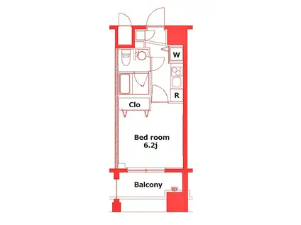 ガーラ・プレシャス横濱関内(1K/8階)の間取り写真