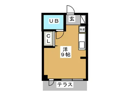 ラグーナコート荏原(ワンルーム/1階)の間取り写真