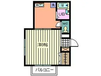 FINEST・I(1DK/2階)の間取り写真