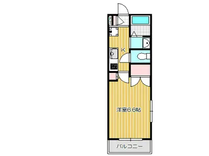 ラ・コリーヌ(1K/1階)の間取り写真