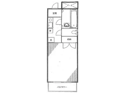 ウィズ末広(ワンルーム/3階)の間取り写真