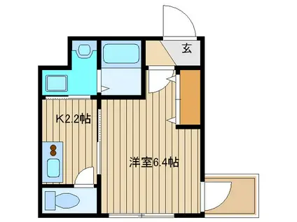 キャッスル大泉(1K/2階)の間取り写真