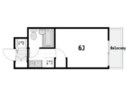ウィンベルソロ川口第6(ワンルーム/2階)の間取り写真
