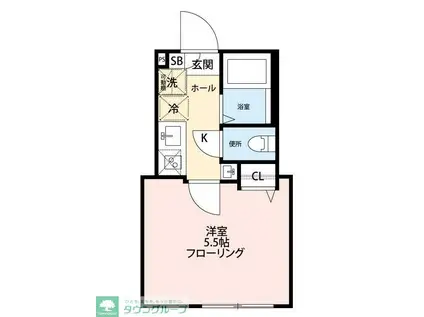 グランクオール千住仲町(1K/3階)の間取り写真