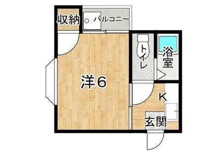 第2中川ハイツ(1K/2階)の間取り写真