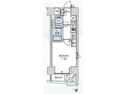 THEATER COURT本駒込(1K/13階)の間取り写真