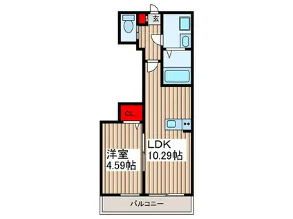 サイプレスの森III(1LDK/1階)の間取り写真