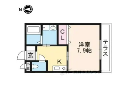オロルーチェ(1K/2階)の間取り写真