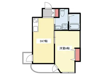 メゾン覚王山(1DK/6階)の間取り写真