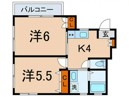 東京メトロ丸ノ内線 新大塚駅 徒歩4分 3階建 築14年(2K/2階)の間取り写真