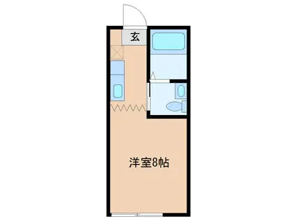 コープ六実I(ワンルーム/2階)の間取り写真