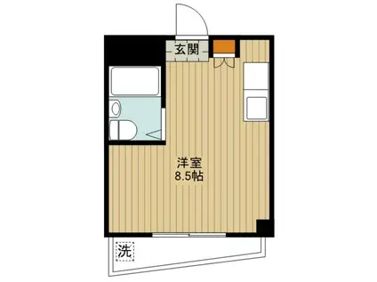 スターマンションII(ワンルーム/3階)の間取り写真