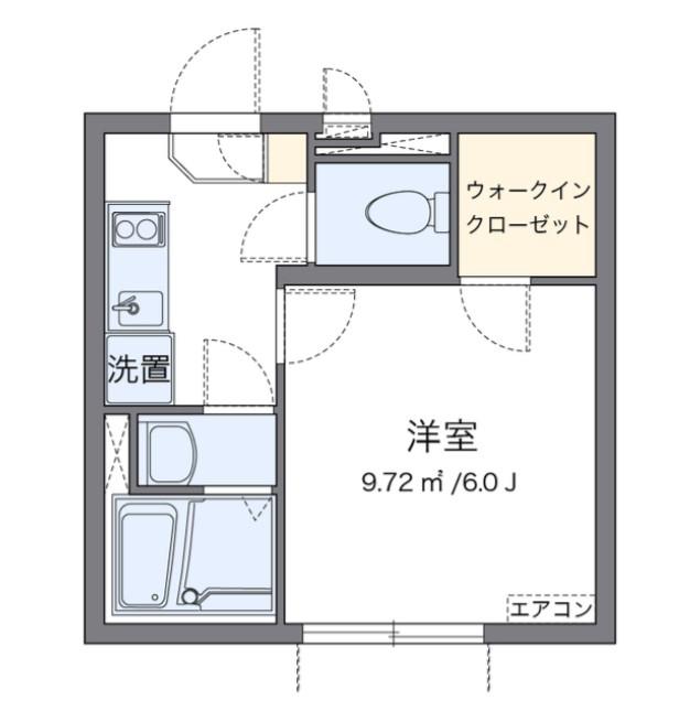 クレイノグラシア(1K/1階)の間取り写真