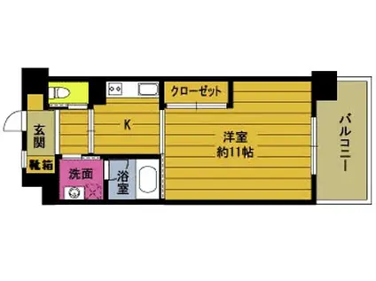 RINT5(1K/3階)の間取り写真