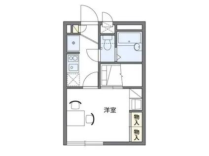 リバーサイド コート(1K/2階)の間取り写真