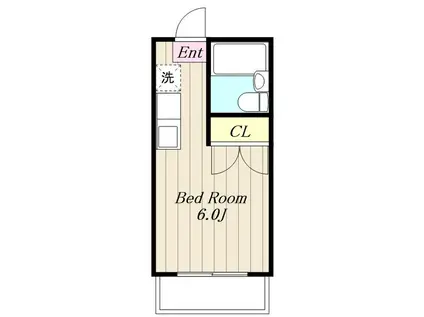 ハイムロベリア(ワンルーム/3階)の間取り写真