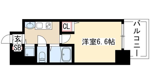 プレサンスSAKAE白川公園(1K/3階)の間取り写真