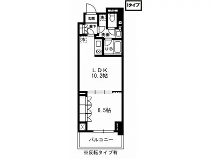 レジディア杉並方南町(1LDK/4階)の間取り写真