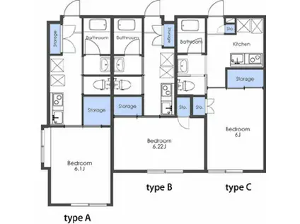 HOPE(1K/1階)の間取り写真