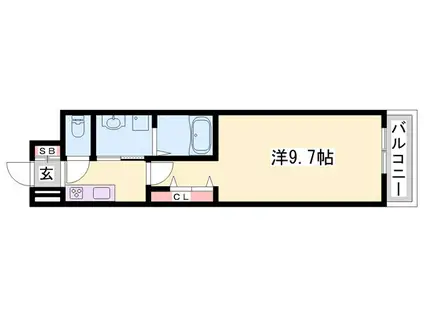 フラッツ・アイV(1K/3階)の間取り写真