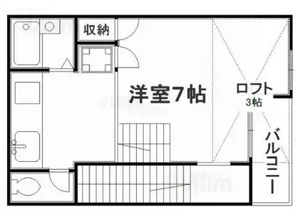 CASA MIA(1SK/2階)の間取り写真