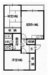 GRAND TERRACE(2LDK/2階)の間取り写真