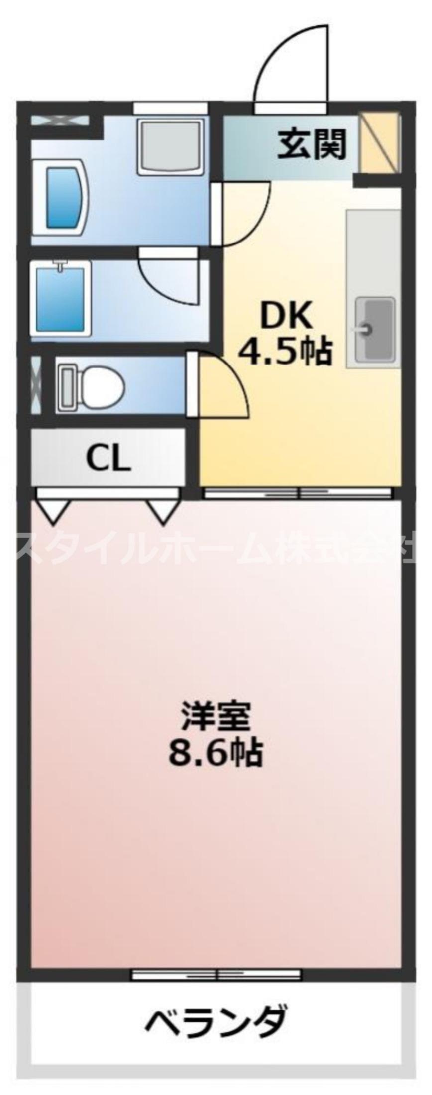 メゾンド ノワ(1K/3階)の間取り写真