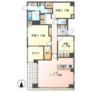 レザンドール東山元町(3LDK/1階)の間取り写真
