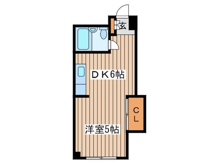 メイゾン麻生(1DK/2階)の間取り写真