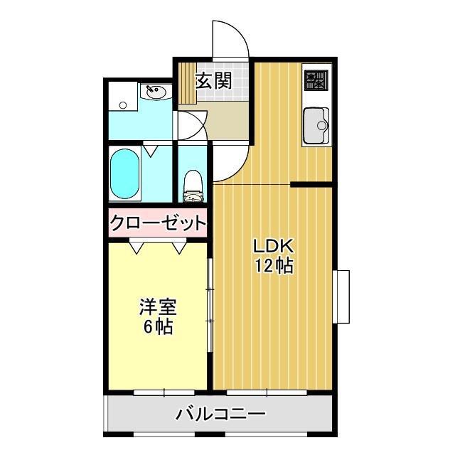 ヴィガラスM(1LDK/5階)の間取り写真