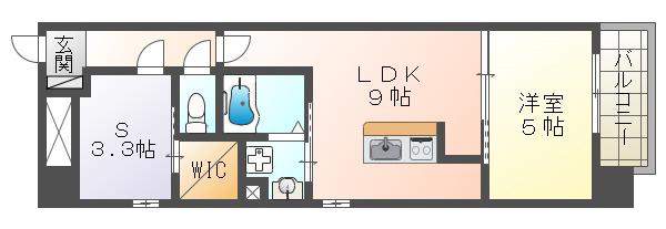 SDグランツ明石SUNSET VIEW(1SLDK/6階)の間取り写真